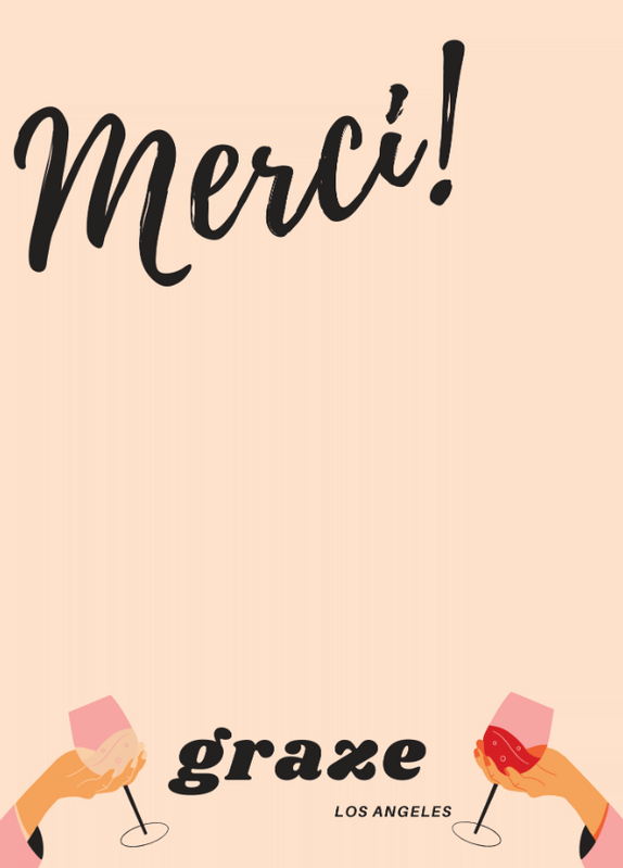 graze Los Angeles Merci thank-you card